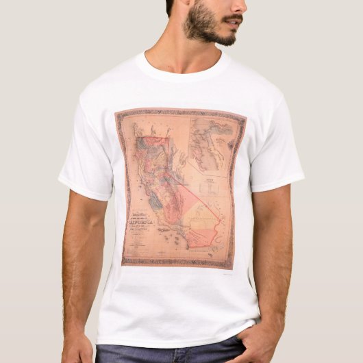 カリフォルニアの公式の地図 Tシャツ (正面)