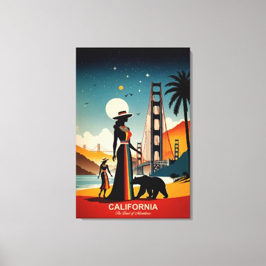 カリフォルニアの冒険の国 キャンバスプリント (正面)