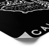 カリフォルニアの原風景マップステッカー ポスター (角)