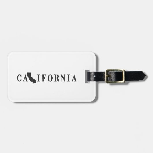 カリフォルニアの名前(州字付き) ラゲッジタグ (正面横)