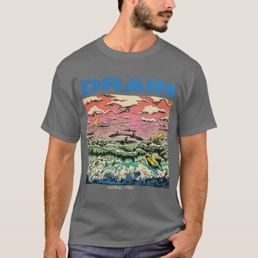 カリフォルニアの呪われたファンアートの排水 Tシャツ (正面)