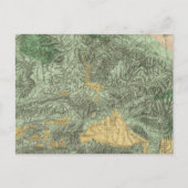 カリフォルニアの土地分類地図 ポストカード (正面)