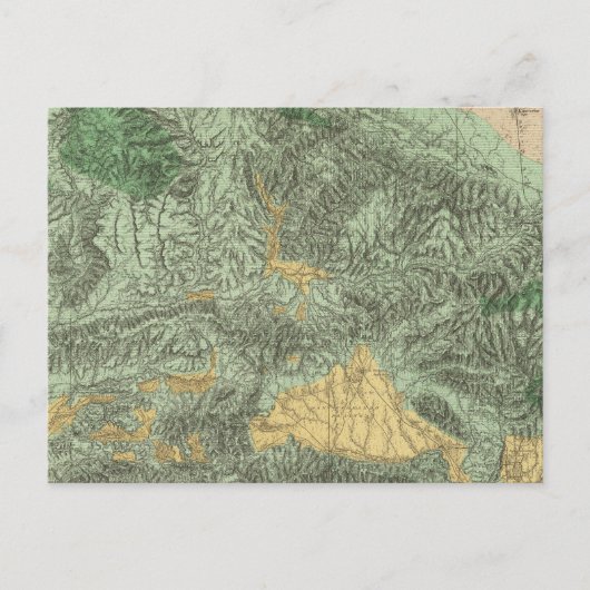 カリフォルニアの土地分類地図 ポストカード (正面)