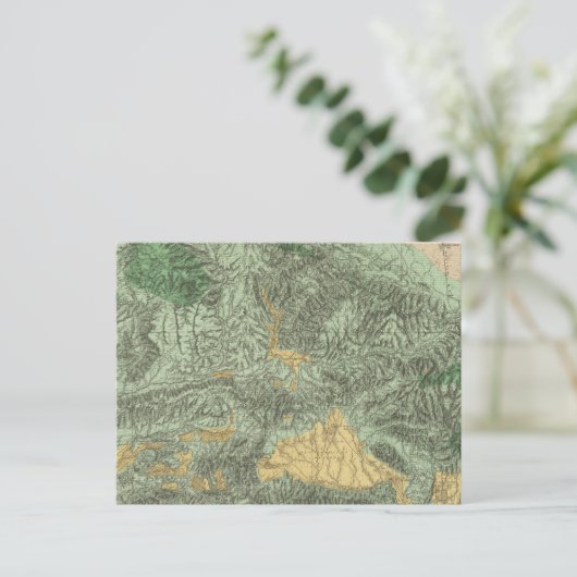 カリフォルニアの土地分類地図 ポストカード (スタンド正面)