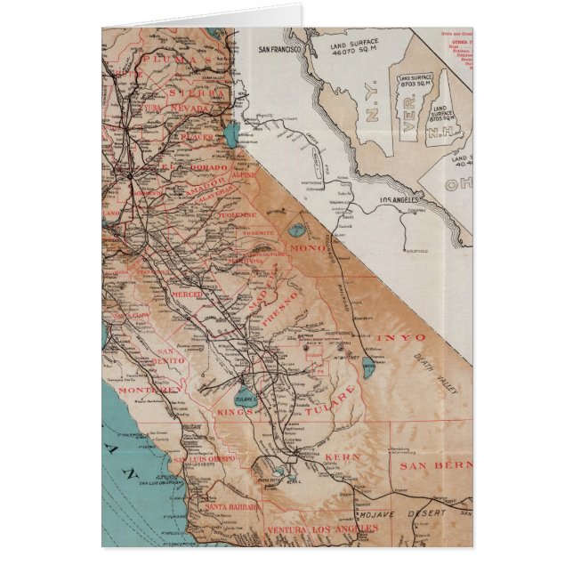 カリフォルニアの地図2 (正面)