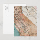 カリフォルニアの地図2 ポストカード (正面/裏面)