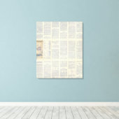 カリフォルニアの地図4 キャンバスプリント (インサイチュ (ウッドフロア))