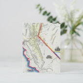 カリフォルニアの地図 ポストカード (スタンド正面)