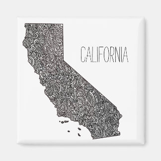 カリフォルニアの地図 マグネット