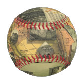 カリフォルニアの地図 野球ボール (裏面)