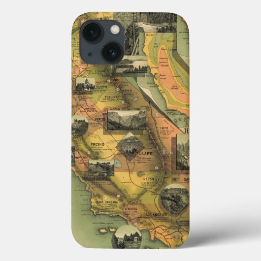 カリフォルニアの地図 Case-Mate iPhoneケース (裏面)