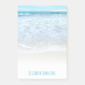 カリフォルニアの夏の海波ビーチ写真カスタム ポストイット (正面)