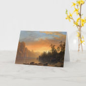 カリフォルニアの夕日 | アルバートビエルシュタット カード (黄色い花)