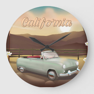 カリフォルニアの夕日 ラージ壁時計
