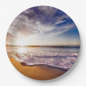 カリフォルニアの夕日…息をのむような ペーパープレート (正面)