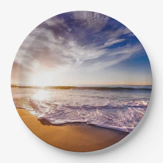 カリフォルニアの夕日…息をのむような ペーパープレート (正面)