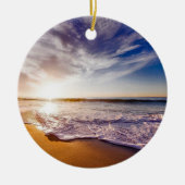 カリフォルニアの夕日…美しい セラミックオーナメント (正面)