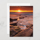 カリフォルニアの夕暮れ時の潮流プール ポストカード (正面/裏面)