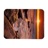 カリフォルニアの夕暮れ時の潮流プール マグネット (横)