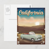 カリフォルニアの夕陽 ポストカード (正面/裏面)