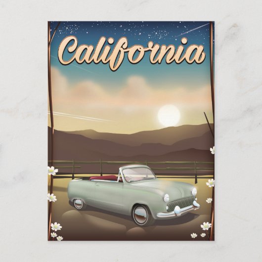 カリフォルニアの夕陽 ポストカード (正面)
