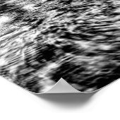 カリフォルニアの夜明けのB&W桟橋 ポスター (角)