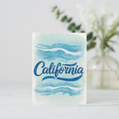 カリフォルニアの夢の葉書 – Vintage Travel Vibe ポストカード (スタンド正面)