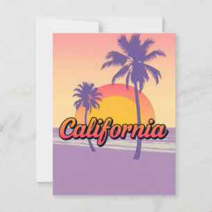 カリフォルニアの夢の葉書 – Vintage Travel Vibe ポストカード