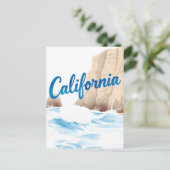 カリフォルニアの夢の葉書 – Vintage Travel Vibe ポストカード (スタンド正面)