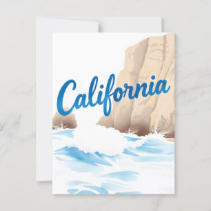 カリフォルニアの夢の葉書 – Vintage Travel Vibe ポストカード