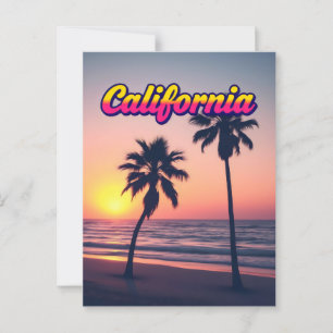 カリフォルニアの夢の葉書 – Vintage Travel Vibe ポストカード