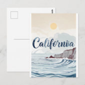 カリフォルニアの夢の葉書 – Vintage Travel Vibe ポストカード (正面/裏面)