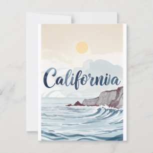 カリフォルニアの夢の葉書 – Vintage Travel Vibe ポストカード