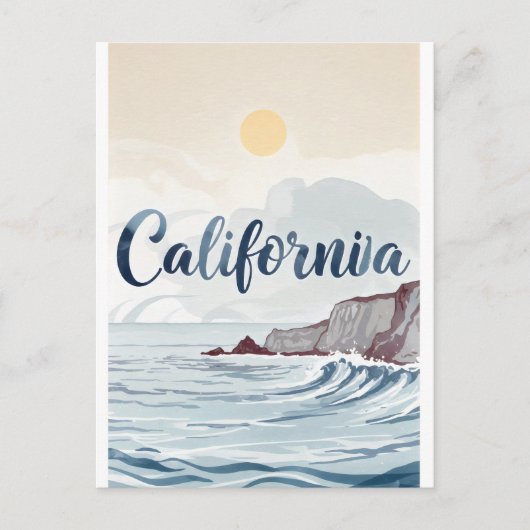 カリフォルニアの夢の葉書 – Vintage Travel Vibe ポストカード (正面)