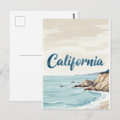 カリフォルニアの夢の葉書 – Vintage Travel Vibe ポストカード (正面/裏面)