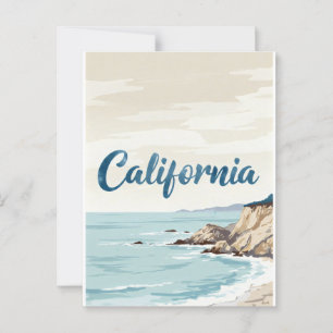 カリフォルニアの夢の葉書 – Vintage Travel Vibe ポストカード