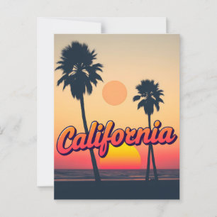 カリフォルニアの夢の葉書 – Vintage Travel Vibe ポストカード