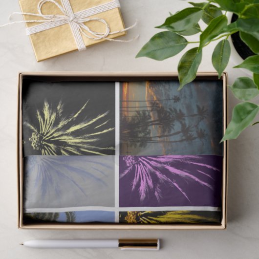 カリフォルニアの夢を見るヤシの木の切り離し写真 薄葉紙 (ギフト)