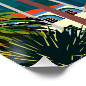 カリフォルニアの夢を見る:ヤシの木のある市公園 ポスター (コーナー)