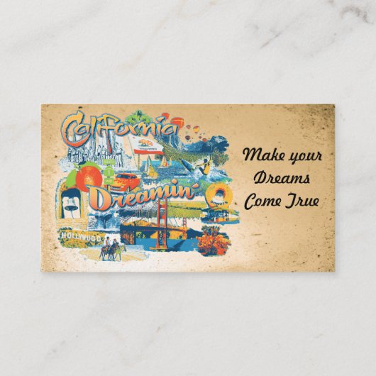カリフォルニアの夢 名刺 (裏面)
