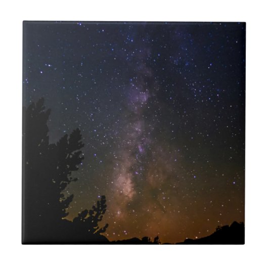 カリフォルニアの天の川の夜空 タイル (正面)