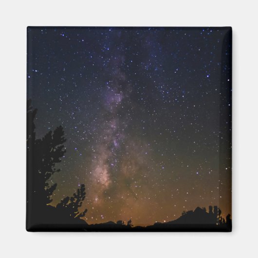 カリフォルニアの天の川の夜空 マグネット (正面)