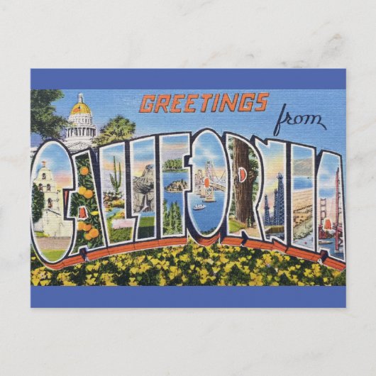 カリフォルニアの旅行はがき ポストカード (正面)