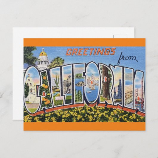 カリフォルニアの旅行はがき ポストカード (正面/裏面)