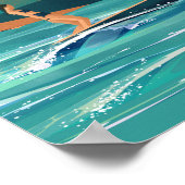 カリフォルニアの旅行ポスターサーフ ポスター (角)