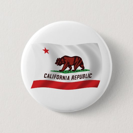 カリフォルニアの旗ボタン 缶バッジ (正面)