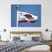 カリフォルニアの旗 キャンバスプリント (インサイチュ (寝室))