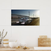 カリフォルニアの日産GT-R射撃、 発砲炎「カジ」 ポスター (キッチン)