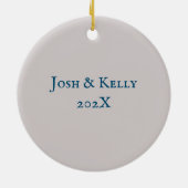 カリフォルニアの星とシルエットストライプカスタマイズ可能 セラミックオーナメント (裏面)