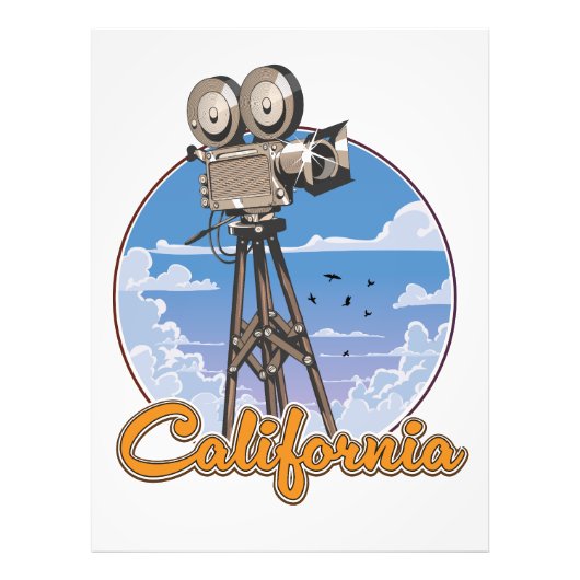 カリフォルニアの映画カメラ フォトプリント            (正面)